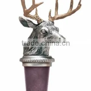 Deer Head Metal Cork Wine Bottle Stopper Wholesale / With Cork Stopper thumbnail-1