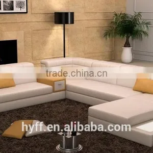 Northern Europe Nordic Style Genuine Italy Leather Corner Office Sofa HYZ5 thumbnail-1