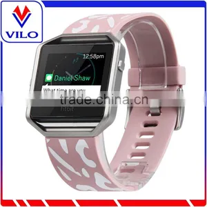 Customized Pattern Rubber Wrist Band Watch Strap For Fitbit Blaze, For Fitbit Blaze Silicone Band thumbnail-1