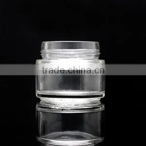 Wholesale Empty 100g Frosted Glass Cosmetic Jar With Cap and Cover Stock thumbnail-6