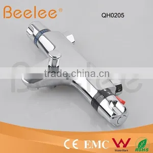 Brass Thermostatic Shower Facuet Wall Tap Mixer With Divertor thumbnail-1