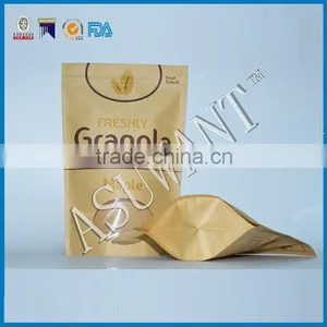 Custom Making Special Window Kraft Paper Brown Bag Printed Paper Kraft Bag Logo for Fruit Chips thumbnail-3