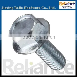 Blue Zinc Plated Full Threaded Unslotted Hex Washer Head Machine Screw With Different Size Are Avaliable thumbnail-1