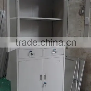 Office Steel Folding Storage File Cupboard With Two Drawer thumbnail-2