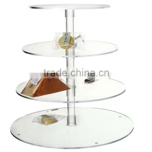 4 Tier Plexiglass Wedding Cake Pop Stand thumbnail-1