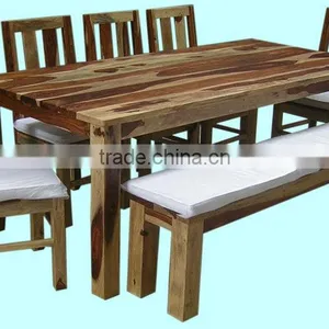 Wooden Dining Table Set,dining Room Furniture,chair,home Furniture,benchindian Solid Wood Furniture,sheesham Wood Furniture thumbnail-1
