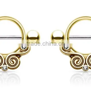 316L Surgical Steel Nipple Shields Rings Body Jewelry thumbnail-4