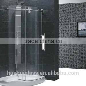 Custom Simple Round Tempered Glass Shower Door thumbnail-2