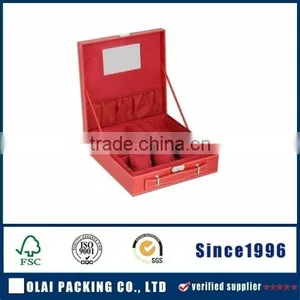 Red Leaher High-grade Multifunctional Watch Packaging thumbnail-1