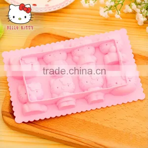 100% Food Grade Hello Kitty Family Cat Shape Silicone Ice Tray thumbnail-1