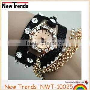Hot Sale Women Dress Leather Strap Quartz Watches for Ladies thumbnail-1