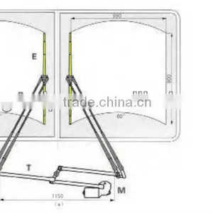 Bus Wiper Linkage Assembly, Synchronised Pantograph Wiper System With 1 Motor , Heay Duty for Bus thumbnail-1