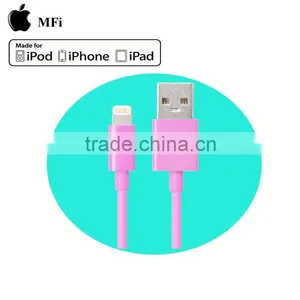 2015 China Supplier 1m Pink MFi Phone6 Charging Data Cable thumbnail-2