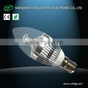 3W Dimmable Led Candle Bulbs E14 B15 B22 E27 Base Available (CE& Rohs) thumbnail-1