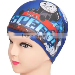 Cute Cartoon Kids Children Boys Girls Lycra Fabric Swimming Cap Bathing Cap thumbnail-5