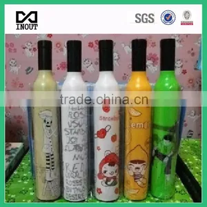 New Product Logo Printed Triple- Folding Promotion Wine Bottle Umbrella thumbnail-1