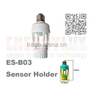 360 Degree PBT Motion Sensor PIR Bulb Holder for E27 thumbnail-1
