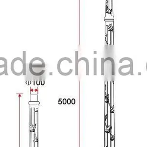 B017-1 Outdoor Aluminum Decorative Garden Height Street Light Pole thumbnail-2