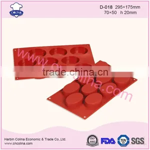 70x50mm Oval Shape Silicone Cake Mould Cake Baking Pans thumbnail-1