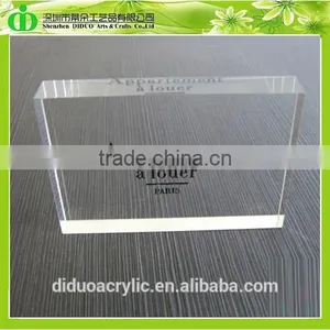 DDB-0040 ISO9001 Chinese Factory Wholesale SGS Test Clear Solid Acrylic Brand Block thumbnail-1