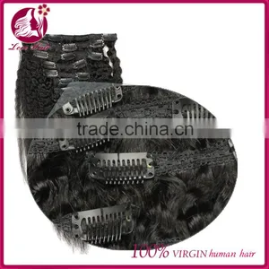 7A Clip In Human Hair Extensions Brazilian Virgin Italian Yaki Kinky Straight Clip In Hair Extensions Love Hair Products thumbnail-5