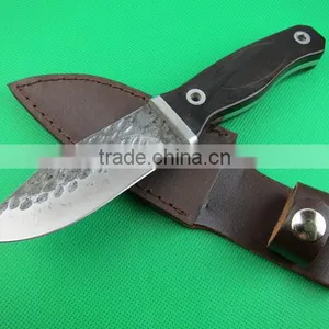 OEM 7Cr13 Fixed Blade Combat Knife With Ebony Handle thumbnail-3