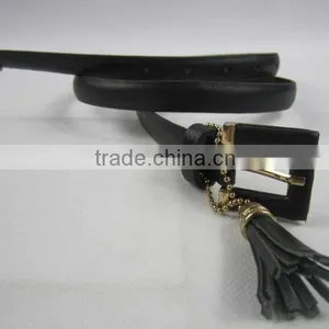 Cheap Price Black Skinny Funny PU Leather Belt for Girl thumbnail-2