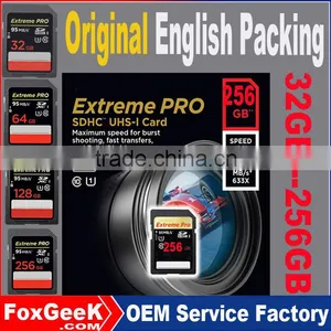 Original Package Extreme Pro SD Card 64GB Class 10 UHS-3 95MB/s Speed Sd SDXC Memory Card 32 128 256 GB Micro 4K Camera Video thumbnail-1