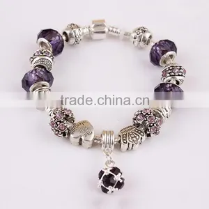2015 Popular Wholesale Bracelet China Charm Silver Plated Glass Handmade Bead Bracelet thumbnail-4