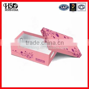Wholesale High Quality Fancy Custom Baby Shoe Box Leather Shoe Box Flip the Paper Shoebox thumbnail-2