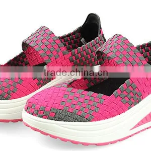 Newest Design Braid Handmade Woven Casual Elastic Shoes thumbnail-1