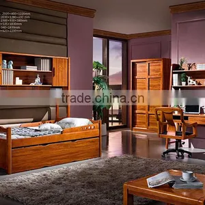 Modern Bedroom Furniture Sets With Multifunctional Wooden Bunk Bed thumbnail-1