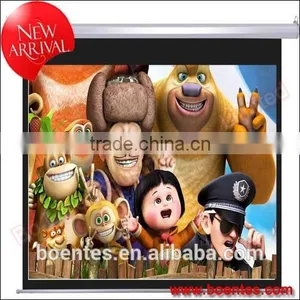 Electric Wall Mount 1:1 84 Inch Motorized Projection Screen for Office Presentation Equipment thumbnail-3