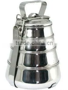 Stainless Steel Pyramid Tiffin thumbnail-1