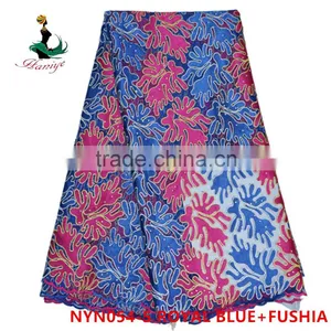 2016 Haniye Wholesale Cheap African Tulle Lace Fabrics for Wedding Dress/NYN54 thumbnail-2