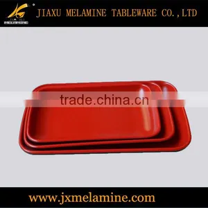 Melamine Ware Red and Black Twin Color Long Plate thumbnail-1