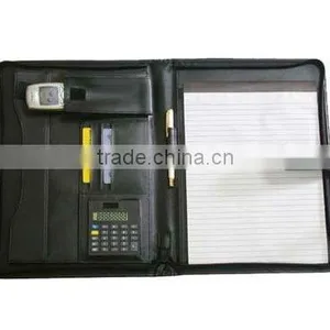 Multi-function Brown Leather Business Notebook for Manager thumbnail-1