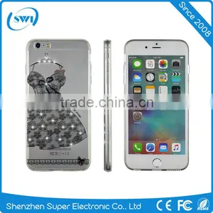 Low Price China Mobile Phone Electroplating Diomand TPU Back Cover Case for IPhone 6/6s Plus/7 thumbnail-2