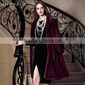 Red Mink Fur Parka Coat Wholesale thumbnail-2
