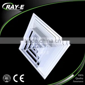 Factory Price Aluminum Air Ventilation System 4 Way Supply Duct Ceiling Square Air Diffuser thumbnail-5
