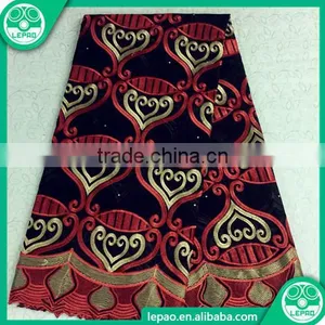 New Arrivals Tulle Lace Fabric African French Net 2016 Embroidered Tulle African French Lace With Beads thumbnail-6