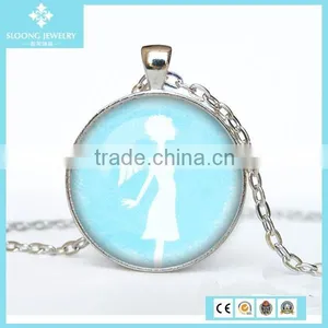 2015 Elegant Stainless Steel Angel Pendant With Glass Plate thumbnail-1