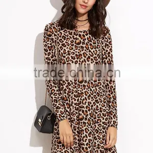 Leopard Print Shift Tee Dress Hot & Sexy thumbnail-1