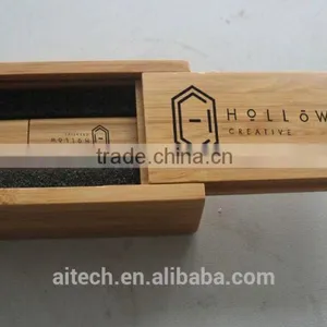 Fashion Design Promotional Gift Custom Logo Wedding Gift Wooden Usb Flash Drive With Box thumbnail-2