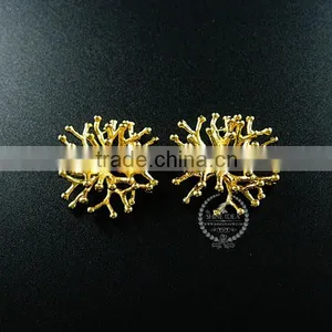 25*25mm Gold Plated Brass Coral Branch Pendant Charm DIY Supplies 1850241 thumbnail-1