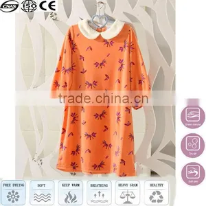 Orange Asian Nylon Nightwear thumbnail-1