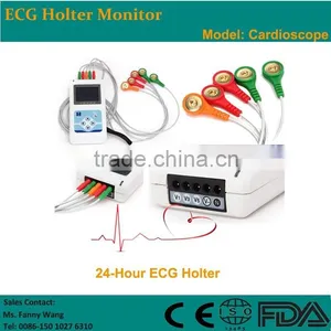 Hot Sale!!!CE Approved Advanced 3 Channel 24-hour LCD ECG Holter Recorder System With Software-Cardioscope thumbnail-1