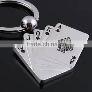 Promotional Poker Key Chains/Metal Poker Key Rings thumbnail-1