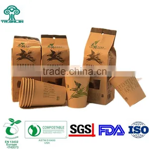 Eco Friendly Biodegradable Wheat Straw Disposable Paper Coffee Cup thumbnail-1