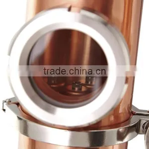 2'' 3'' 4'' Copper Bubble Plates With Dephlegmator for Reflux Still thumbnail-3